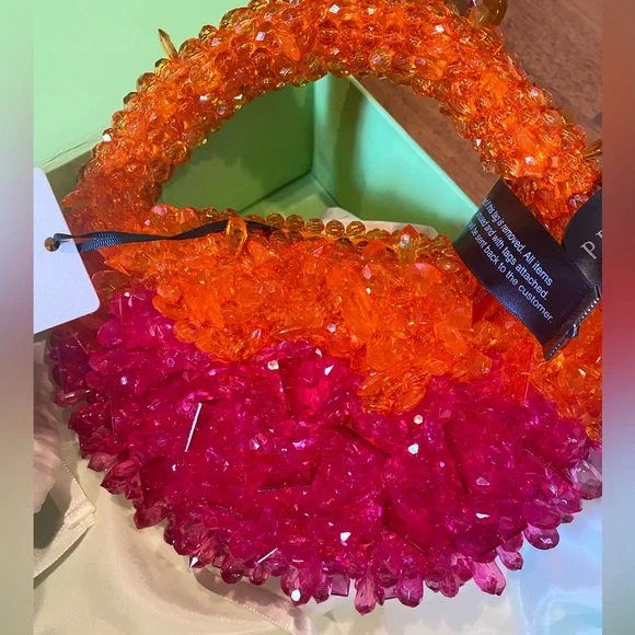 NWT Clio Peppiatt Tequila Sunrise Quartz Bag - Picture 4 of 5